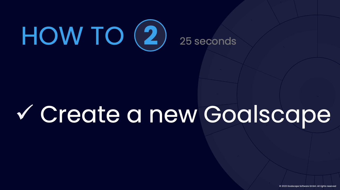 Create new Goalscape Project